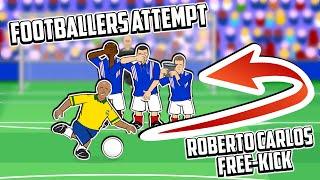 Roberto Carlos Free-Kick!  Footballers Attempt! Frontmen Season 1.7