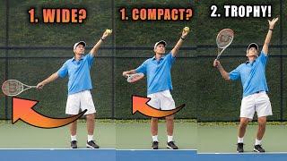 How To TRANSITION Into A Proper Trophy Position! | Tennis Serve Lesson
