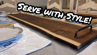 Make a Serving Board - Live Edge Walnut - [Charcuterie Board] [Cheese Board]