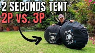 Quechua 2 Seconds 2-Person [VS] 3-Person Tents