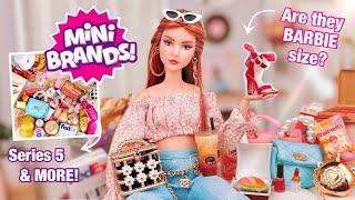 ZURU 5 Surprise Mini Brands! Are They Barbie Doll Size? - Series 5, Foodie, Sneakers, Fashion & More