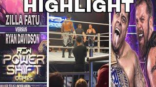 Zilla Fatu VS Ryan Davidson at Reality of Wrestling Power Shift