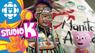 Cottonball meets Dreyden, a Pow Wow Grass Dancer | CBC Kids