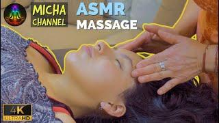 ASMR Relaxing head, back massage with hair play for tingles and sleep