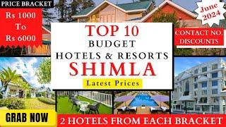 TOP 10 Budget Hotels And Resorts In SHIMLA | Rs 1000 To 6000 | Best Homestays | Prices