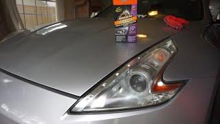 How to restore yellow headlights without buffer (370z restoration)