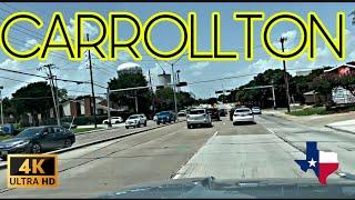 [4K] Carrollton, Texas - 23rd Most Populated State in Texas - DFW Metroplex