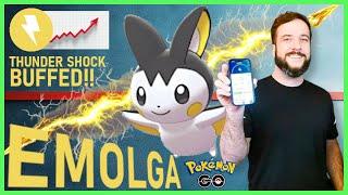 BUFFED! Emolga with Thunder Shock!  Great League Battles