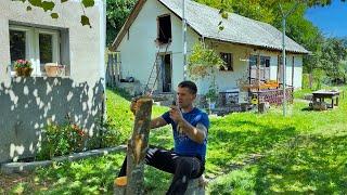 Life in the countryside of the Ukrainian CarpathiansCook baby potatoes from our patch for dinner