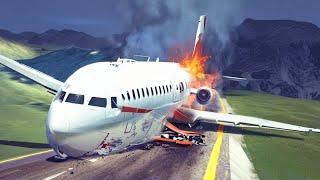 Emergency Landing On The Road - Survival Scenarios Chances | Airplane Crash | Besiege