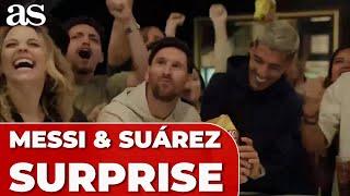 MESSI, HENRY & LUIS SUÁREZ surprise fans in MIAMI bar in new Lay’s ad