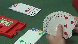#35 Full Bridge game - bidding & card play explained - 5 Hearts