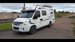 Iveco Daily Camper van renovation. Motorhome Sunset Leisure. Off Grid camping