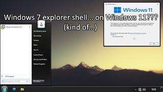 The Windows 7 explorer shell on Windows 11! (kind of...)