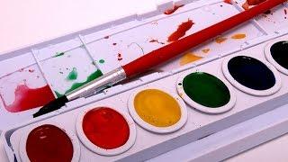 Learn Alphabet with Watercolor Paints for Kids  | Daknik Cutie TV