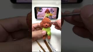 Polymer clay tutorial for cute papi dog  #Short  |Billie Eilish Or Katy Perry