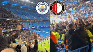 Feyenoord Fans Celebrate Historic 3-3 Comeback In An Empty Etihad And Taunt Man City Fans