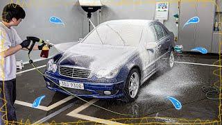 12-Hour Full Detailing Wash : 20-Year-Old Mercedes-Benz C43 AMG