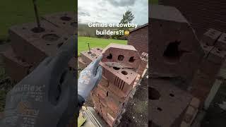 Genius or cowboy builders?! #building #bricklaying #subscribe