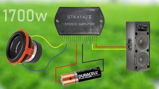 DIY Powerful Ultra Bass Amplifier STK4142ii , No IC , Hi-RES audio output