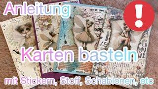 Make cards  with stamps, stickers & Co  watch me craft 