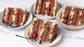 NEW! Original Recipe TRIO CAKE / Chocolate Sponge Cake, Chocolate Mousse, Cherry, Orange END SUB