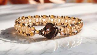 Diagonal Stitch Bracelet- DIY Jewelry Making Tutorial by PotomacBeads
