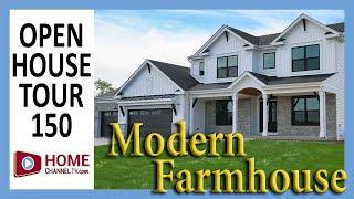 Touring a Modern Farmhouse Style Home Design - - The Newport House Plan by KLM Builders