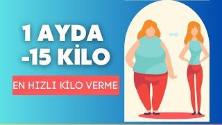 1 AYDA -15 KİLO // En Hızlı Kilo Verme Videosu | Diyetisyen Hatice Nur EGE