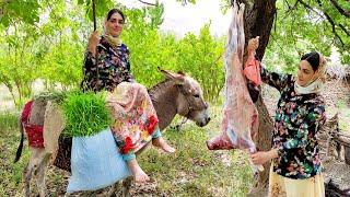 Village Lifestyle Iran: Amazing Cooking & Donkey Riding & Tandoori Bread