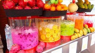 Malaysian Street Food Compilation - Fruits Smoothies