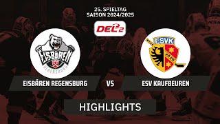 DEL2: Eisbären Regensburg vs. ESV Kaufbeuren I Highlights - 25. Spieltag | SDTV Eishockey