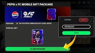 OMG!!  NEW PEPSI REDEEM CODE GIFT PACKAGE IS HERE!  FREE AMBASSADOR 99 LEO MESSI  REDEEM ASAP ⏰