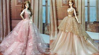 Gorgeous Barbie Doll Dresses  4 DIY Doll Makeover Transformations || BARBIE DOLL HACKS