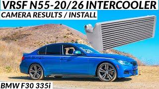 INSTALLING THE VRSF INTERCOOLER ON THE BMW 335, Results and drive along, MASSIVE TEMPERATURES DROP!