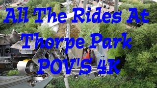 All The Rides At Thorpe Park POV'S 4K