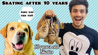 Skating after 10 years | leo’s reaction on skates  | Anant rastogi