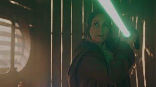 Mae Assassin vs Jedi Master Indara Fight (Carrie-Anne Moss Death Scene) Star Wars Acolyte Episode 1