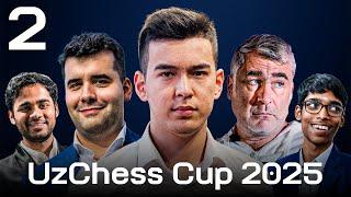  Топ-Битвы Тура: Абдусатторов vs Синдаров, Непомнящий vs Раппорт | UzChess Cup 2025, Тур 2
