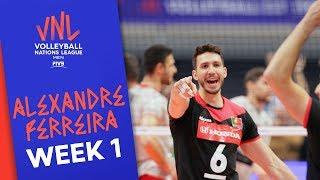 Incredible Alexandre Ferreira: 18 Points against Bulgaria | Volleyball Nations League 2019