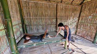 make a bed for a bamboo house -Building New Life episode. 10