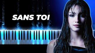 Lenie - Sans Toi - piano karaoke instrumental cover