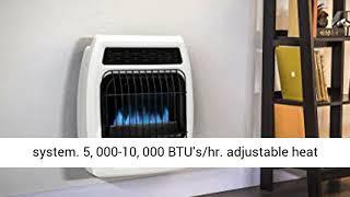 Dyna Glo BFSS10NGT 2N 10,000 BTU Natural Gas Blue Flame Thermostatic Vent Free Wall Heater,