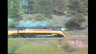 1099. SOUTHERN PACIFIC SP 4449 along williamson river by Train Mountain Chiloquin Oregon in 1989