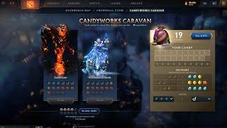 DOTA 2 INSANE CANDYSHOP GOT ARCANA IN 6 ROLLS SO LUCKY OMG! 2024 CROWNFALL #dota2