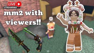 Roblox MM2 with viewers | Ask any questions in the live chat