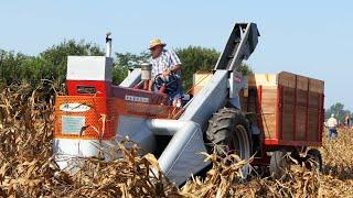 Special and Rare Tractor Corn Pickers on Work in the Field | Half Century of Progress Show