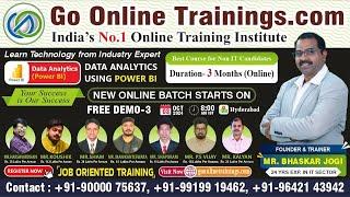 Power BI Demo Part3 - Oct 3rd 2024 | Bhaskar Jogi | Go Online Trainings | 90000 75637