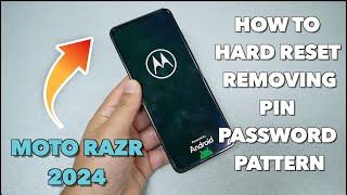 Moto Razr 2024 How to Hard Reset Removing PIN, Password, pattern No PC