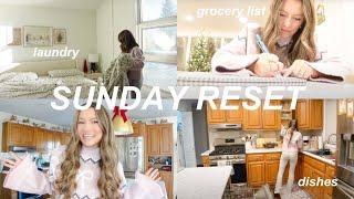 SUNDAY RESET ROUTINE | cleaning, organizing, + prepping for hosting for the holidays